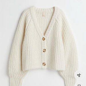 H&M Cream Knit Cardigan